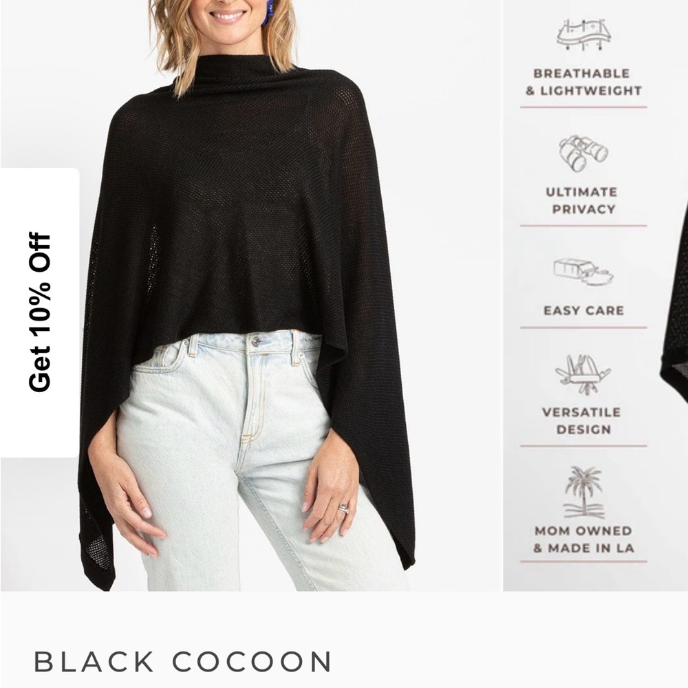 We Are Amma Black Cocoon Nursing Cover